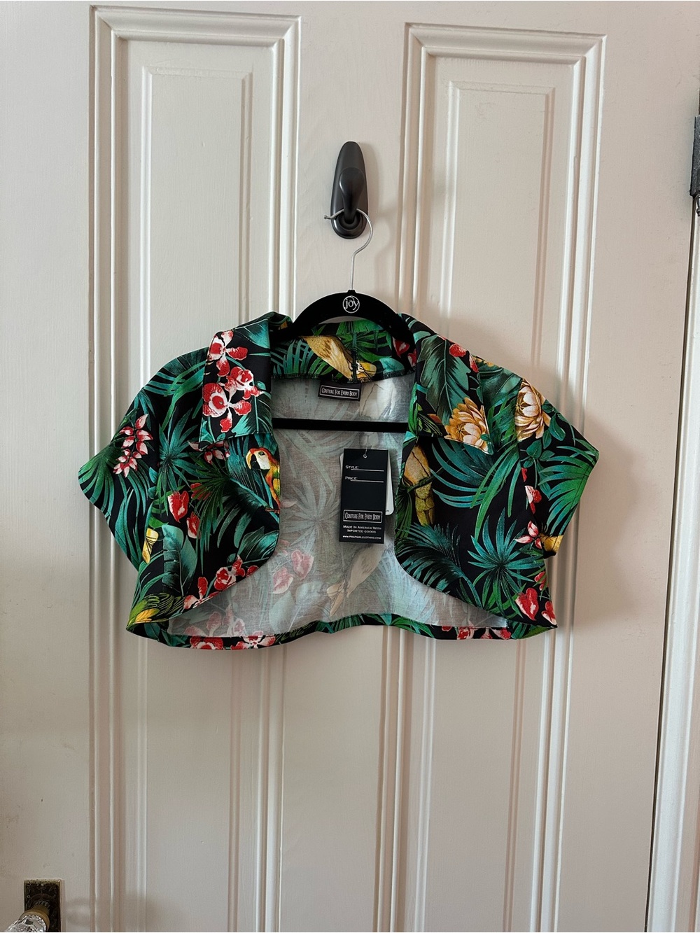 Pinup Couture Tropical Green & Yellow Floral Wiggle Dress with Bolero - Picture 3 of 7